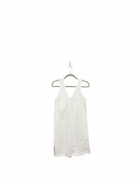 Osklen White V-Neck Sleeveless Cotton Shift Dress